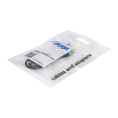 Akyga USB-laadkabel DC-stekker 5,5 mm 0.80 m Zwart AK-DC-01