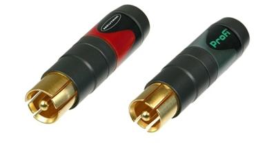 Neutrik NF2CB2 Cinch-connector Stekker, recht Aantal polen: 2 Zwart, Rood 2 stuk(s)