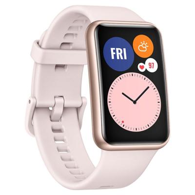 Watch Fit - Roze goud - smart watch met riem - silicone - kersenbloesemroze - afmeting pols: 110-190 mm - display 1.64