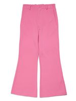 MM6 Maison Margiela Kids pantalon évasé à logo imprimé - Rose