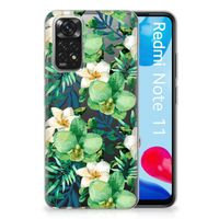 Xiaomi Redmi 10 | Redmi Note 11 4G TPU Case Orchidee Groen