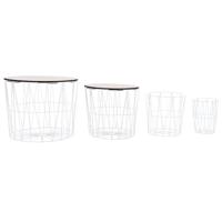 vidaXL Salontafels 4 st wit