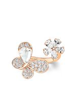 David Morris bague Pixie en or rose 18ct pavé de diamants