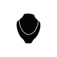 Maansteen regenboog collier ovaal - 48 cm - wit - 48 cm