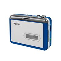LogiLink UA0393 - Bluetooth cassettespeler draadloos afspelen via je luidsprekers of hoofdtelefoon, extra 3,5 mm aansluiting voor bekabelde hoofdtelefoon, BT versie 5.0