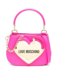 Love Moschino mini sac cabas à main à logo émaillé - Rose