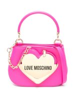 Love Moschino mini sac cabas à main à logo émaillé - Rose - thumbnail