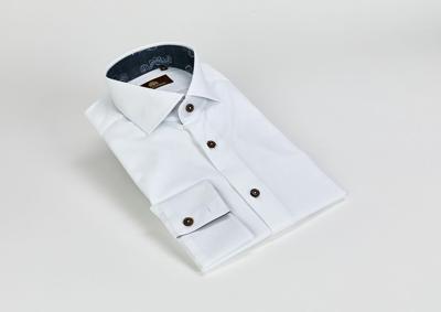 Circle of Gentlemen Overhemd Wit Paisley Print Contrast Cutaway Slim Fit