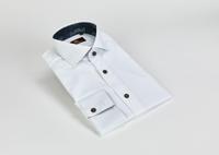 Circle of Gentlemen Overhemd Wit Paisley Print Contrast Cutaway Slim Fit