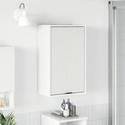 Badkamer Kast Hoogglans wit 39 x 23.5 x 65 cm Bewerkt hout