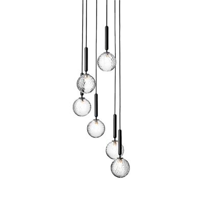 Nuura Miira 6 Hanglamp Medium - Rock Grey / Optic Clear