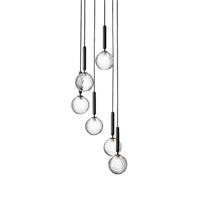 Nuura Miira 6 Hanglamp Medium - Rock Grey / Optic Clear