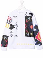 Marcelo Burlon County Of Milan Kids sweat à design patchwork - Blanc