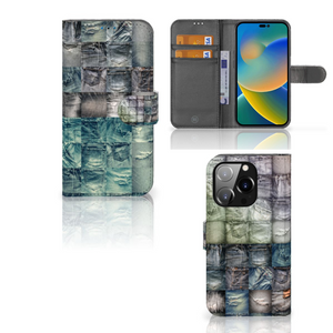 Wallet Case met Pasjes iPhone 14 Pro Spijkerbroeken