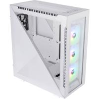 Thermaltake Divider 500 TG Snow ARGB White Midi-tower PC-behuizing Wit 3 voorgeïnstalleerde LED-ventilators, 1 voorgeïnstalleerde ventilator, Zijvenster,