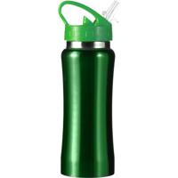 Drinkfles/waterfles Sportbidon - metallic groen - RVS - Waterflessen - Hoge kwaliteit