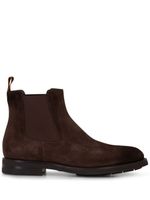 Santoni bottines chelsea en daim - Marron - thumbnail