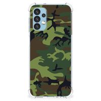 Samsung Galaxy A13 (4G) Doorzichtige Silicone Hoesje Army Dark