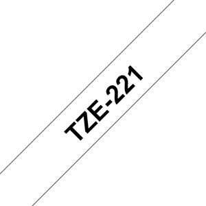 Labeltape Brother TZe, TZ TZe-221 Tapekleur: Wit Tekstkleur:Zwart 9 mm 8 m