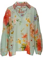 Camilla floral-print silk blouse - Multicolore