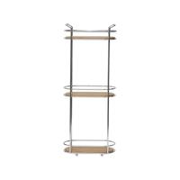 Gebor - Bamboe Staand Doucherek 24x13x62cm - 3 Laags Badkamerrek - Badkamer – Doucherek