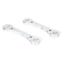 Losi Hinge Pin Braces, Front, Alum, Silver (2) (LOS254030) - thumbnail