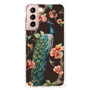 Samsung Galaxy S21 FE Case Anti-shock Pauw met Bloemen