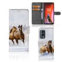 OnePlus Nord 2 5G Telefoonhoesje met Pasjes Paarden - thumbnail