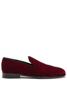 Dolce & Gabbana chaussons à effet velours - Rouge