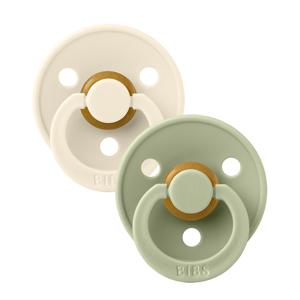 Set van 2 BIBS Colour-fopspenen, maat 2 van 6 tot 18 maanden beige