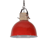 Hanglamp Fabriano Industrieel 30 cm 1 Lichts Glans Rood