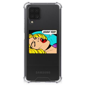 Samsung Galaxy A12 Anti Shock Bumper Case Popart Oh Yes