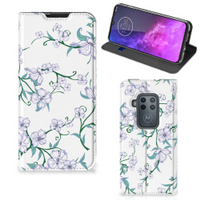 Motorola One Zoom Uniek Smart Cover Blossom White