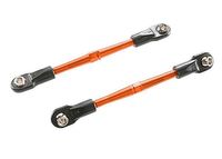 Traxxas Turnbuckles, aluminum (orange-anodized), toe links, 59mm (2) (assembled with rod ends & hollow balls) (fits rustler) (TRX-3139T)