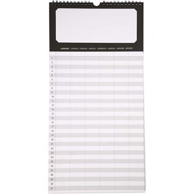 Creotime verjaardagskalender blanco 44 x 22 cm
