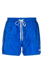 Balmain short de bain à logo imprimé - Bleu