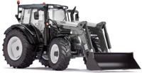 WIKING miniatuurtractor Valtra N123 wiellader zink 1:32 zwart