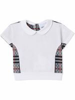 Burberry Kids t-shirt à empiècements contrastants - Blanc