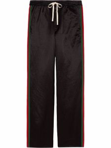 Gucci pantalon de jogging à détails Web - Noir