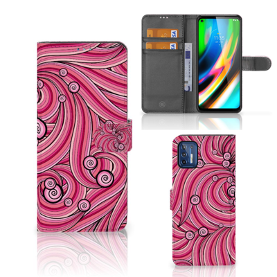 Motorola Moto G9 Plus Hoesje Swirl Pink