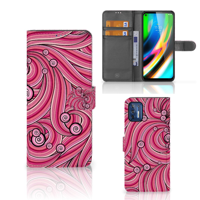 Motorola Moto G9 Plus Hoesje Swirl Pink