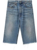 R13 short en jean à bords francs - Bleu - thumbnail