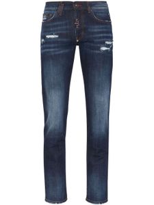 Philipp Plein jean skinny à effet usé - Bleu