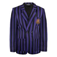 Wednesday Jacket Nevermore Academy Purple Striped Blazer - thumbnail