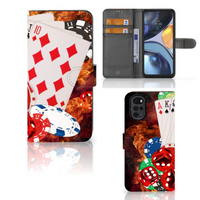 Motorola Moto G22 Wallet Case met Pasjes Casino