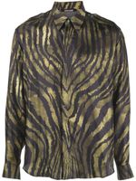 Roberto Cavalli chemise en soie à imprimé tigre - Vert - thumbnail