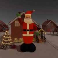 Kerstman met LED-verlichting opblaasbaar 820 cm - thumbnail