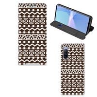 Sony Xperia 10 III Hoesje met Magneet Aztec Brown - thumbnail