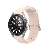 By Qubix - Classic leren bandje - Roze - Compatible met Garmin Vivoactive 6 / Vivoactive 5 / Vivoactive 3 - Compatible Garmin bandje - Bandbreedte: 20mm