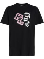 Karl Lagerfeld t-shirt Ikonik en coton biologique - Noir